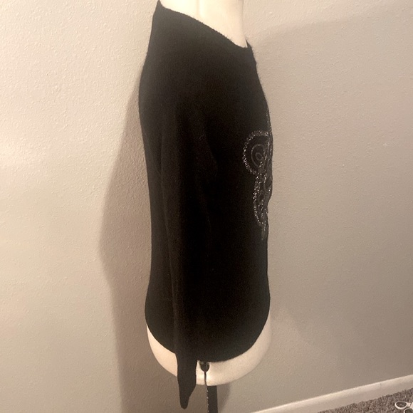 H&M Sequin Cougar Lion Face Sweater - Picture 2 of 8